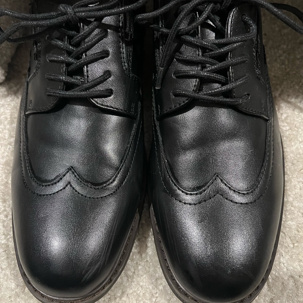 Classic Black Leather Men's Dress Shoes